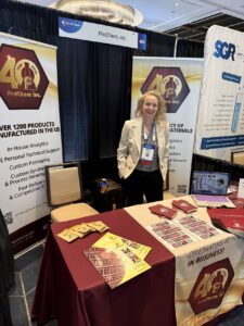 Erica Zimolzak at booth 406 at the 2026 SOCMA Show