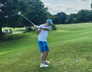 ProChem Director of Process & Engineering, Justin Severson, tees off at a golf outing benefitting the ACS Undergraduate Scholarship Program
