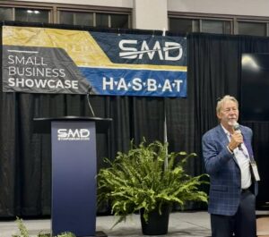 Reno Novak speaking at the SMD Symposium Small Business Stage