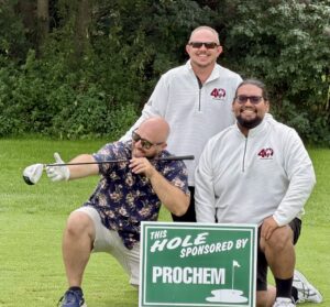Cory, Steve, and Daniel from ProChem Inc. at Golf OUting